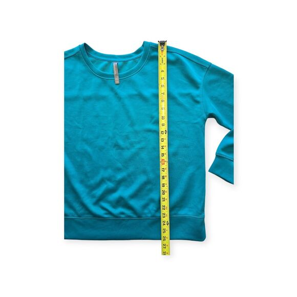 Mondetta Ladies' Scuba Crewneck Sweatshirt Verdigris Size X-Large - Picture 3 of 7